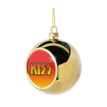 KISS, Χριστουγεννιάτικη μπάλα δένδρου Χρυσή 8cm