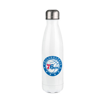Philadelphia 76ers, Metal mug thermos White (Stainless steel), double wall, 500ml