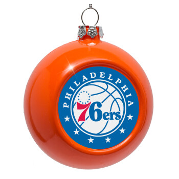 Philadelphia 76ers, Orange Christmas tree ornament bauble 8cm