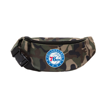 Philadelphia 76ers, Unisex τσαντάκι μέσης (μπανάνα) χρώματος παραλλαγή Jungle με 2 τσέπες