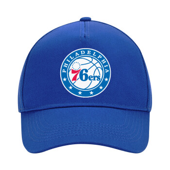 Philadelphia 76ers, Ultimate Adult Hat BLUE, (100% COTTON DRILL, ADULT, UNISEX, ONE SIZE)