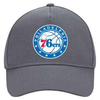 Philadelphia 76ers, Ultimate Adult Hat Grey, (100% COTTON DRILL, ADULT, UNISEX, ONE SIZE)