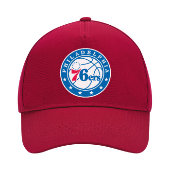 Philadelphia 76ers, Adult Ultimate Hat RED, (100% COTTON DRILL, ADULT, UNISEX, ONE SIZE)