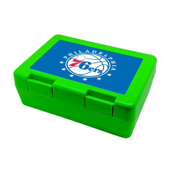 Philadelphia 76ers, Children's cookie container GREEN 185x128x65mm (BPA free plastic)