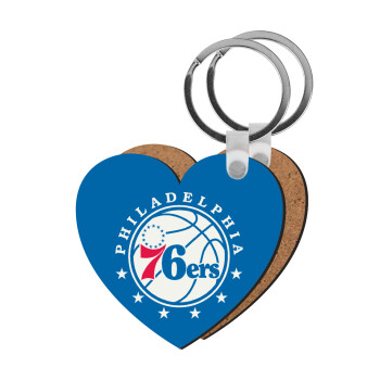Philadelphia 76ers, Μπρελόκ Ξύλινο καρδιά MDF