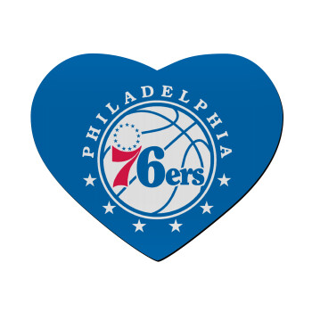 Philadelphia 76ers, Mousepad heart 23x20cm