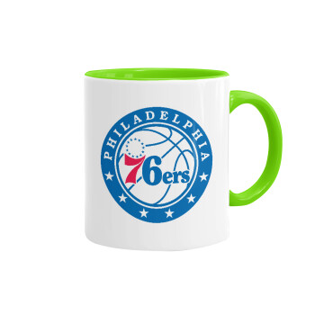 Philadelphia 76ers, Mug colored light green, ceramic, 330ml