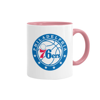 Philadelphia 76ers, Κούπα χρωματιστή ροζ, κεραμική, 330ml