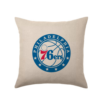 Philadelphia 76ers, Μαξιλάρι καναπέ ΛΙΝΟ 40x40cm περιέχεται το  γέμισμα