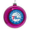 Purple Christmas tree ornament bauble 8cm