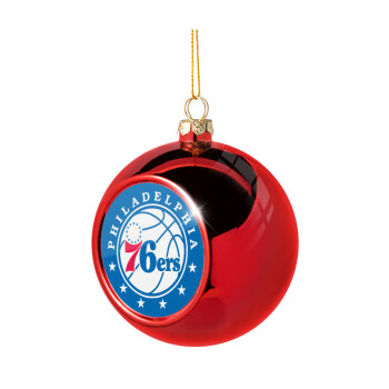 Philadelphia 76ers, Christmas tree ball Red 8cm