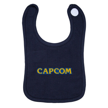 Capcom, Σαλιάρα με Σκρατς 100% Organic Cotton Μπλε (0-18 months)