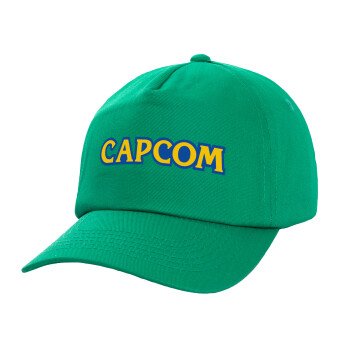 Capcom, Καπέλο παιδικό Baseball, 100% Βαμβακερό Twill, Πράσινο (ΒΑΜΒΑΚΕΡΟ, ΠΑΙΔΙΚΟ, UNISEX, ONE SIZE)