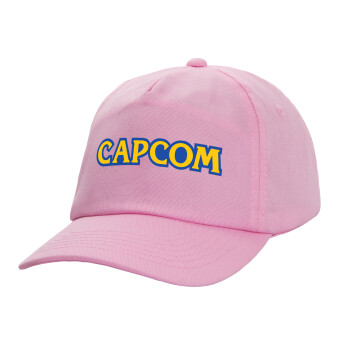 Capcom, Καπέλο παιδικό casual μπειζμπολ, 100% Βαμβακερό Twill, ΡΟΖ (ΒΑΜΒΑΚΕΡΟ, ΠΑΙΔΙΚΟ, ONE SIZE)