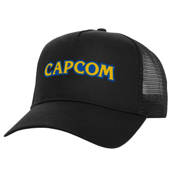 Capcom, Καπέλο Ενηλίκων Structured Trucker, με Δίχτυ, Μαύρο (100% ΒΑΜΒΑΚΕΡΟ, ΕΝΗΛΙΚΩΝ, UNISEX, ONE SIZE)