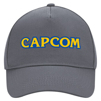 Capcom, Ultimate Adult Hat Grey, (100% COTTON DRILL, ADULT, UNISEX, ONE SIZE)