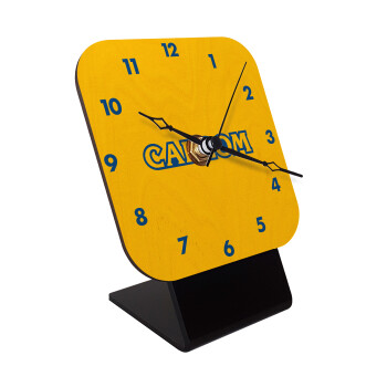 Capcom, Quartz Table clock in natural wood (10cm)