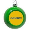 Green Christmas tree ornament bauble 8cm