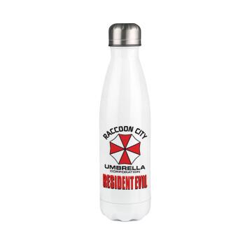 Resident Evil, Metal mug thermos White (Stainless steel), double wall, 500ml