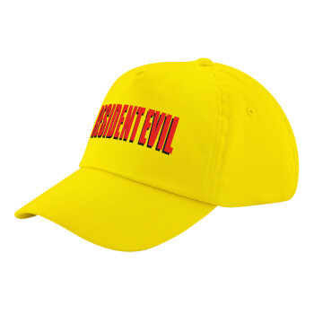 Resident Evil, Child's Baseball Cap, 100% Cotton Twill, Yellow (COTTON, CHILD, UNISEX, ONE SIZE)