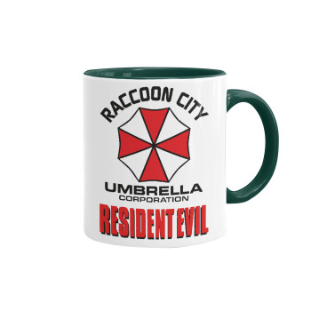 Resident Evil, Κούπα χρωματιστή πράσινη, κεραμική, 330ml
