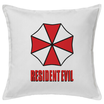 Resident Evil, Μαξιλάρι καναπέ ΛΕΥΚΟ 100% βαμβάκι, περιέχεται το γέμισμα (50x50cm)