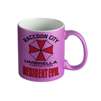 Resident Evil, Κούπα Μωβ Glitter που γυαλίζει, κεραμική, 330ml
