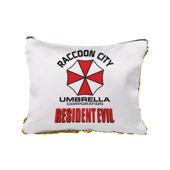 Resident Evil, Sequin Gold Pouch Cosmetic Bag