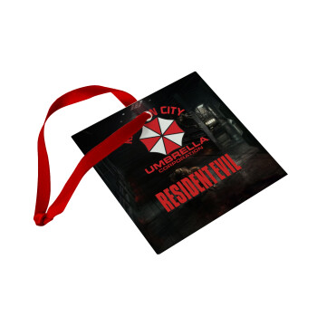 Resident Evil, Christmas ornament, glass square ornament 9x9cm