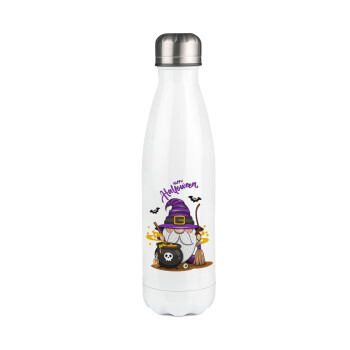 Happy Halloween (Χαλοουίν), Metal mug thermos White (Stainless steel), double wall, 500ml