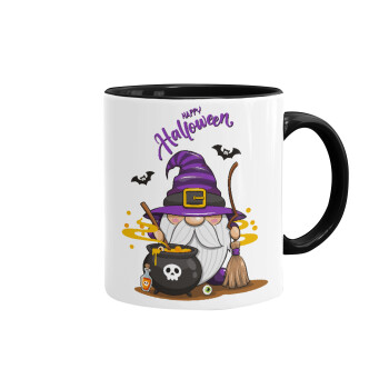 Happy Halloween (Χαλοουίν), Mug colored black, ceramic, 330ml