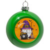 Green Christmas tree ornament bauble 8cm