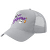 Adult Structured Trucker Hat, with Mesh, GRAY (100% COTTON, ADULT, UNISEX, ONE SIZE)