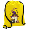 Backpack pouch GYMBAG Yellow, with pocket (40x48cm) & thick cords