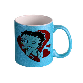 Betty Boop, Κούπα Σιέλ Glitter που γυαλίζει, κεραμική, 330ml