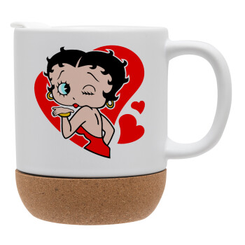 Betty Boop, Κούπα, κεραμική με βάση φελού και καπάκι (ΜΑΤ), 330ml (1 τεμάχιο)