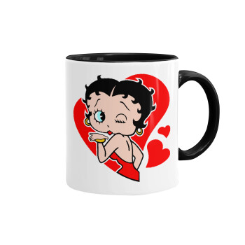 Betty Boop, Mug colored black, ceramic, 330ml