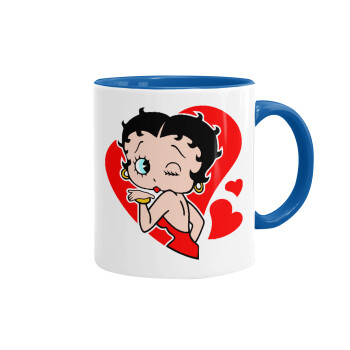 Betty Boop, Κούπα χρωματιστή μπλε, κεραμική, 330ml