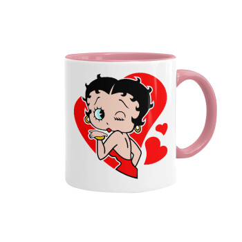 Betty Boop, Mug colored pink, ceramic, 330ml
