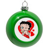 Green Christmas tree ornament bauble 8cm