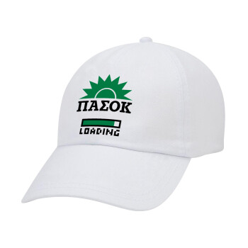 ΠΑΣΟΚ Loading, Καπέλο Ενηλίκων Baseball Λευκό 5-φύλλο (POLYESTER, ΕΝΗΛΙΚΩΝ, UNISEX, ONE SIZE)