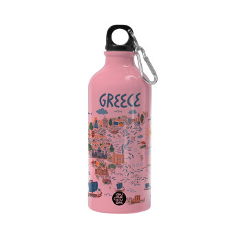 Greek map, Water bottle 600ml