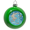 Green Christmas tree ornament bauble 8cm