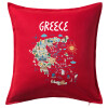 Sofa cushion RED 50x50cm includes filling