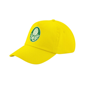 Palmeiras, Child's Baseball Cap, 100% Cotton Twill, Yellow (COTTON, CHILD, UNISEX, ONE SIZE)