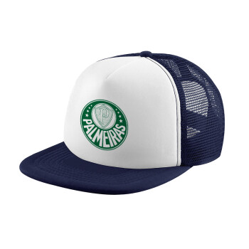 Palmeiras, Καπέλο Ενηλίκων Soft Trucker με Δίχτυ Dark Blue/White (POLYESTER, ΕΝΗΛΙΚΩΝ, UNISEX, ONE SIZE)