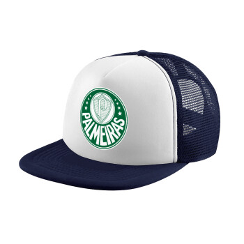 Palmeiras, Καπέλο Ενηλίκων Soft Trucker με Δίχτυ Dark Blue/White (POLYESTER, ΕΝΗΛΙΚΩΝ, UNISEX, ONE SIZE)