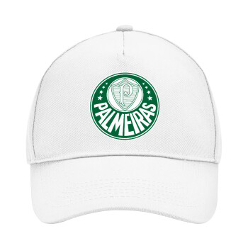 Palmeiras, Adult Baseball Cap, Drill, White (100% COTTON, ADULT, UNISEX, ONE SIZE)