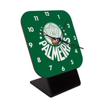 Palmeiras, Quartz Wooden table clock with hands (10cm)