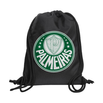 Palmeiras, Backpack pouch GYMBAG Black, with pocket (40x48cm) & thick cords